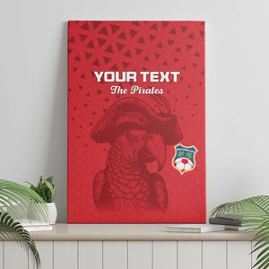 Custom Afro Seychelles Football Canvas Wall Art Pirate Parrot