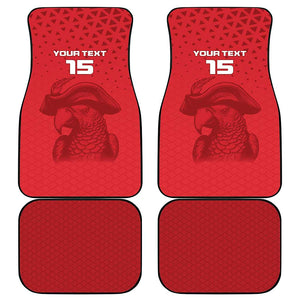 Custom Afro Seychelles Football Car Mats Pirate Parrot