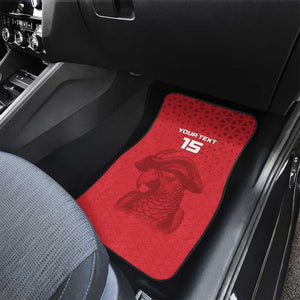 Custom Afro Seychelles Football Car Mats Pirate Parrot