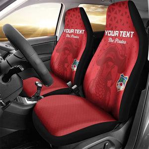 Custom Afro Seychelles Football Car Seat Cover Pirate Parrot