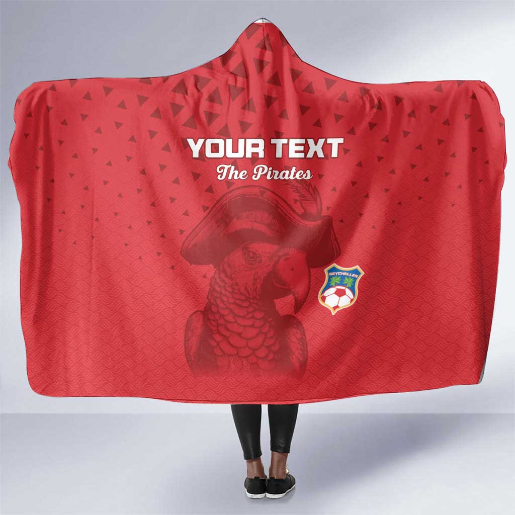 Custom Afro Seychelles Football Hooded Blanket Pirate Parrot