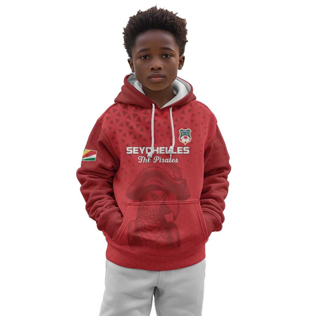 Custom Afro Seychelles Football Kid Hoodie Pirate Parrot