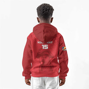 Custom Afro Seychelles Football Kid Hoodie Pirate Parrot