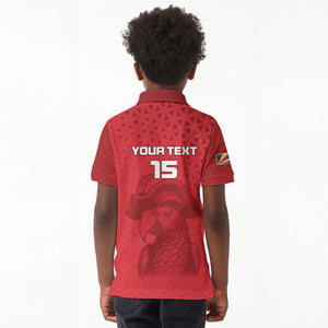 Custom Afro Seychelles Football Kid Polo Shirt Pirate Parrot