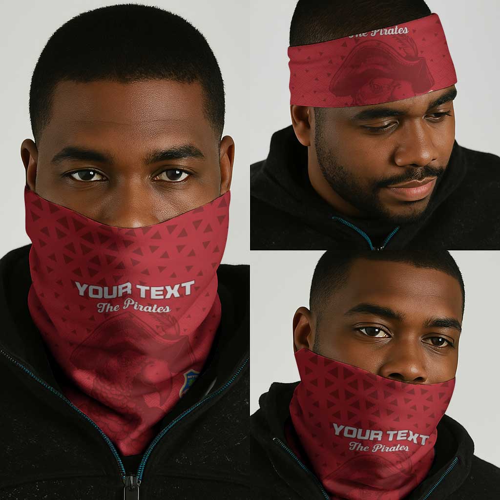 Custom Afro Seychelles Football Neck Gaiter Pirate Parrot LT15