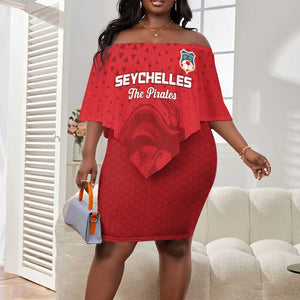 Custom Afro Seychelles Football Off Shoulder Short Dress Pirate Parrot