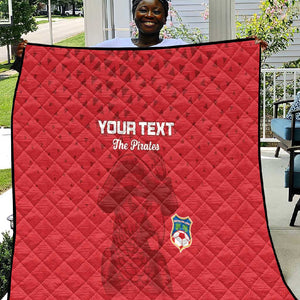 Custom Afro Seychelles Football Quilt Pirate Parrot