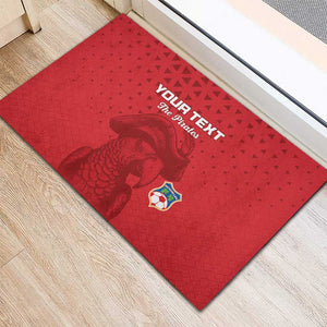 Custom Afro Seychelles Football Rubber Doormat Pirate Parrot