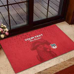 Custom Afro Seychelles Football Rubber Doormat Pirate Parrot