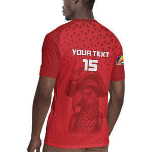 Custom Afro Seychelles Football Rugby Jersey Pirate Parrot