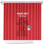 Custom Afro Seychelles Football Shower Curtain Pirate Parrot