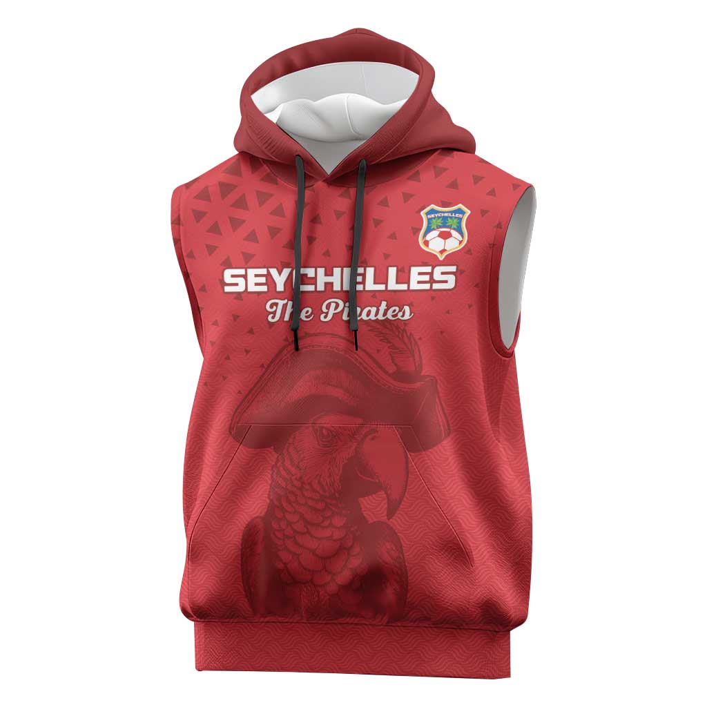 Custom Afro Seychelles Football Sleeveless Hoodie Pirate Parrot - African Pride
