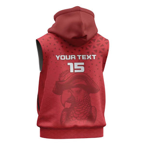 Custom Afro Seychelles Football Sleeveless Hoodie Pirate Parrot - African Pride