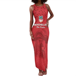 Custom Afro Seychelles Football Tank Maxi Dress Pirate Parrot