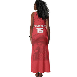 Custom Afro Seychelles Football Tank Maxi Dress Pirate Parrot