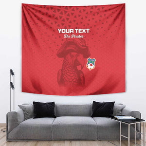 Custom Afro Seychelles Football Tapestry Pirate Parrot