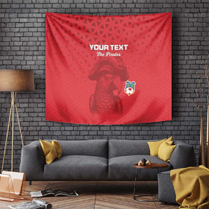 Custom Afro Seychelles Football Tapestry Pirate Parrot