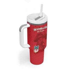 Custom Afro Seychelles Football Tumbler With Handle Pirate Parrot