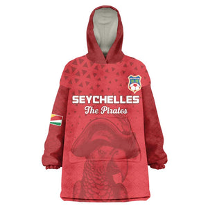 Custom Afro Seychelles Football Wearable Blanket Hoodie Pirate Parrot