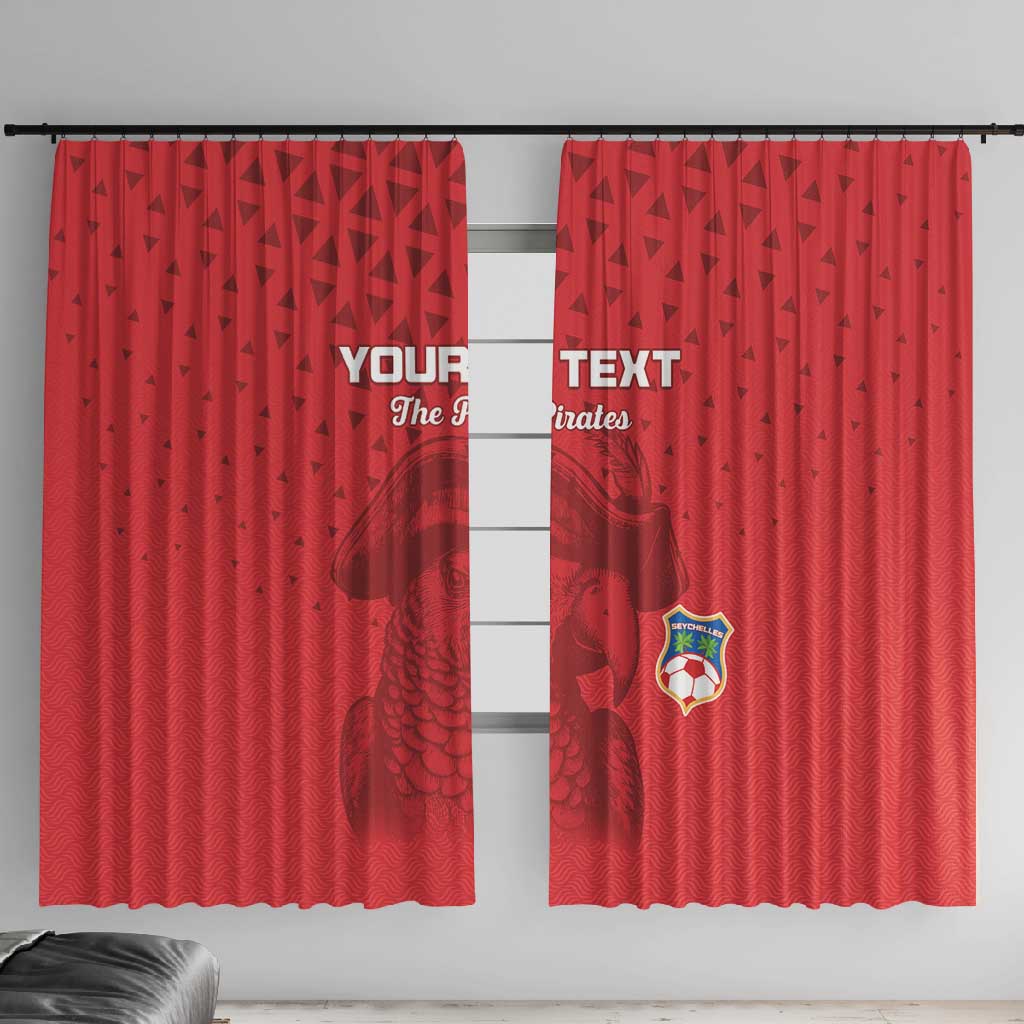 Custom Afro Seychelles Football Window Curtain Pirate Parrot