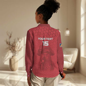 Custom Afro Seychelles Football Women Casual Shirt Pirate Parrot