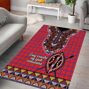 Afro Kenya Maasai Shuka Personalized Area Rug Maasai Shield Mix Dashiki