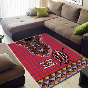 Afro Kenya Maasai Shuka Personalized Area Rug Maasai Shield Mix Dashiki