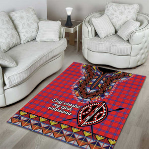 Afro Kenya Maasai Shuka Personalized Area Rug Maasai Shield Mix Dashiki