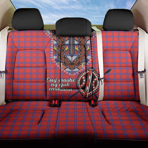 Afro Kenya Maasai Shuka Personalized Back Car Seat Cover Maasai Shield Mix Dashiki