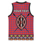 Afro Kenya Maasai Shuka Personalized Basketball Jersey Maasai Shield Mix Dashiki LT15