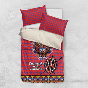 Afro Kenya Maasai Shuka Personalized Bedding Set Maasai Shield Mix Dashiki