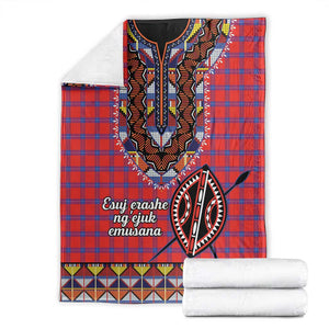 Afro Kenya Maasai Shuka Personalized Blanket Maasai Shield Mix Dashiki