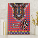 Afro Kenya Maasai Shuka Personalized Canvas Wall Art Maasai Shield Mix Dashiki