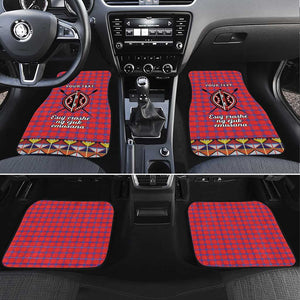 Afro Kenya Maasai Shuka Personalized Car Mats Maasai Shield Mix Dashiki