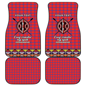 Afro Kenya Maasai Shuka Personalized Car Mats Maasai Shield Mix Dashiki