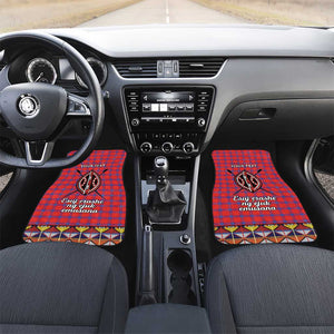 Afro Kenya Maasai Shuka Personalized Car Mats Maasai Shield Mix Dashiki