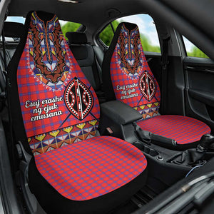 Afro Kenya Maasai Shuka Personalized Car Seat Cover Maasai Shield Mix Dashiki