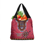 Afro Kenya Maasai Shuka Personalized Grocery Bag Maasai Shield Mix Dashiki