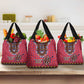 Afro Kenya Maasai Shuka Personalized Grocery Bag Maasai Shield Mix Dashiki