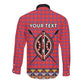 Afro Kenya Maasai Shuka Personalized Long Sleeve Button Shirt Maasai Shield Mix Dashiki