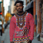 Afro Kenya Maasai Shuka Personalized Long Sleeve Shirt Maasai Shield Mix Dashiki