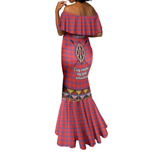 Afro Kenya Maasai Shuka Personalized Mermaid Dress Maasai Shield Mix Dashiki