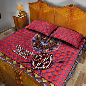 Afro Kenya Maasai Shuka Personalized Quilt Bed Set Maasai Shield Mix Dashiki