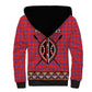 Afro Kenya Maasai Shuka Personalized Sherpa Hoodie Maasai Shield Mix Dashiki