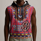 Afro Kenya Maasai Shuka Personalized Sleeveless Hoodie Maasai Shield Mix Dashiki - African Pride