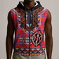 Afro Kenya Maasai Shuka Personalized Sleeveless Zip Hoodie Maasai Shield Mix Dashiki - African Pride