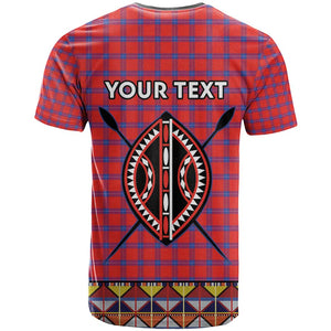 Afro Kenya Maasai Shuka Personalized T shirt Maasai Shield Mix Dashiki