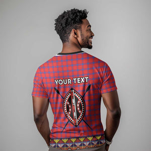 Afro Kenya Maasai Shuka Personalized T shirt Maasai Shield Mix Dashiki