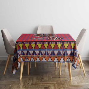 Afro Kenya Maasai Shuka Personalized Tablecloth Maasai Shield Mix Dashiki