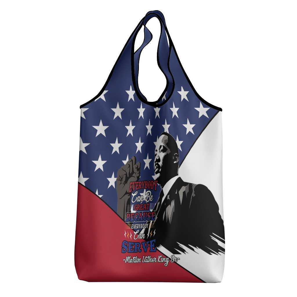 Black Americans Happy MLK Day Grocery Bag Everybody Can Be Great Because Everybody Can Serve